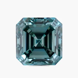 0.82 cts Square Cut Fancy Intense Blue Lab  Diamond | IGI Certified