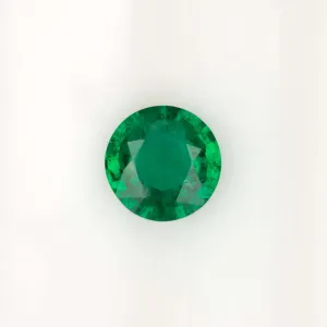 1.26ct BRIGHT GREEN EMERALD 7.8mm ROUND CUT 2ct SPREAD LOOSE NATURAL GEMSTONE