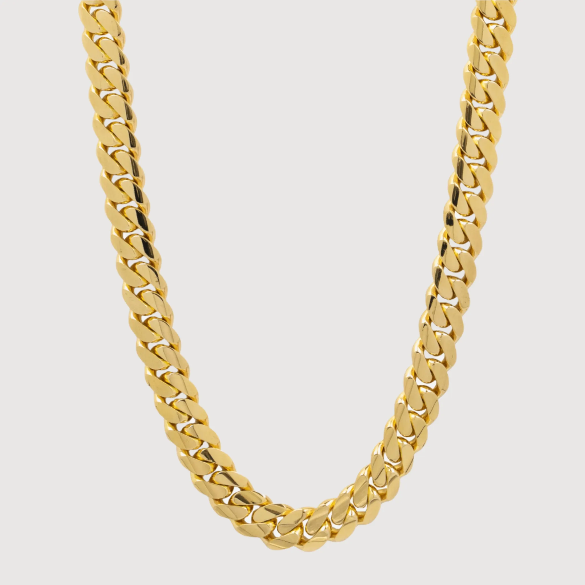 13mm Solid Gold Cuban Link Chain