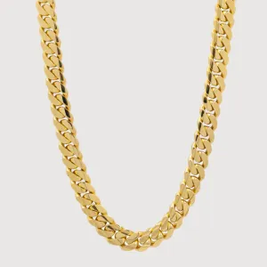 13mm Solid Gold Cuban Link Chain