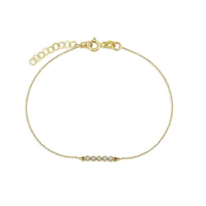 14K Solid Gold La Femme Diamond Bracelet
