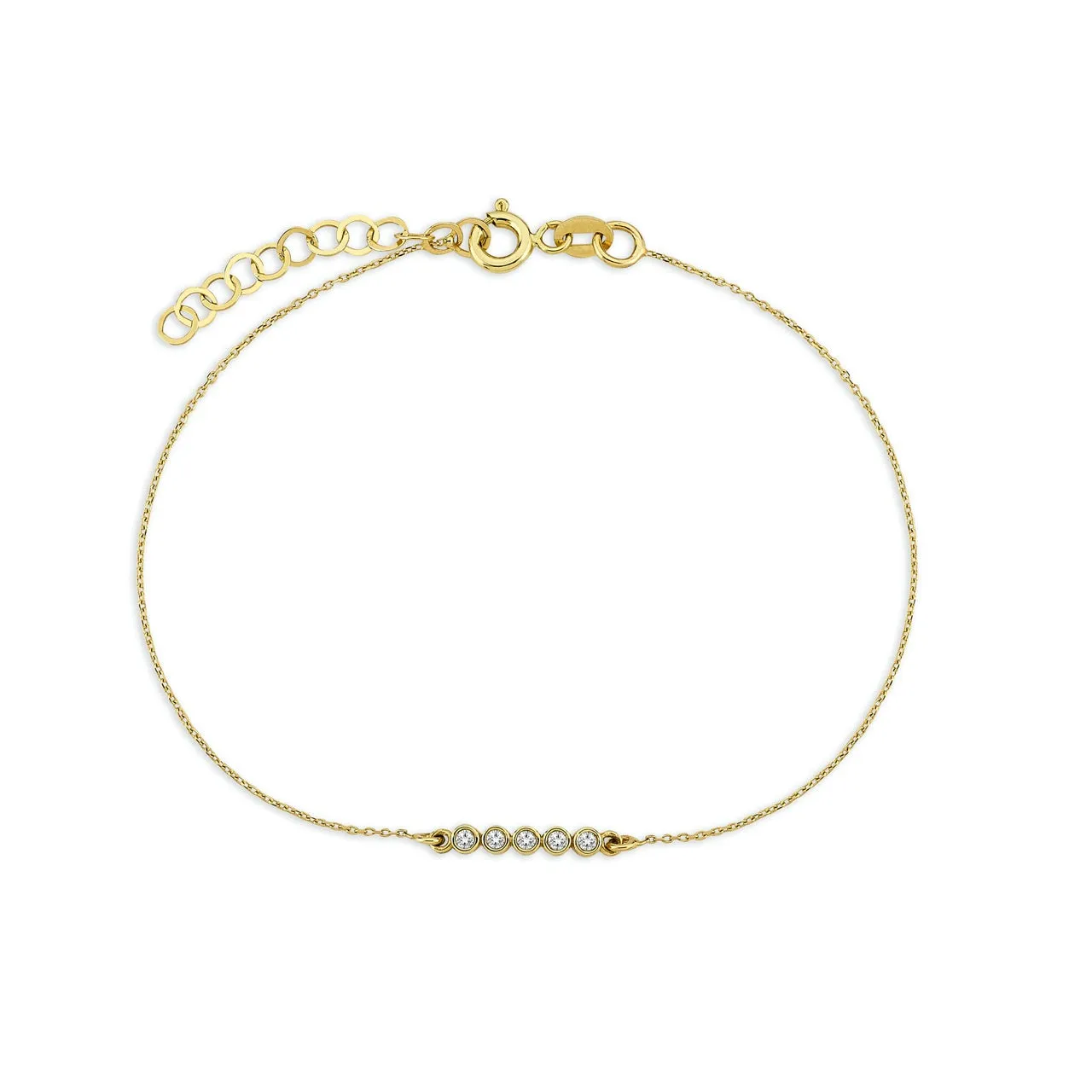 14K Solid Gold La Femme Diamond Bracelet
