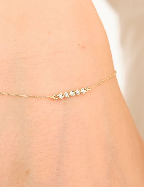 14K Solid Gold La Femme Diamond Bracelet