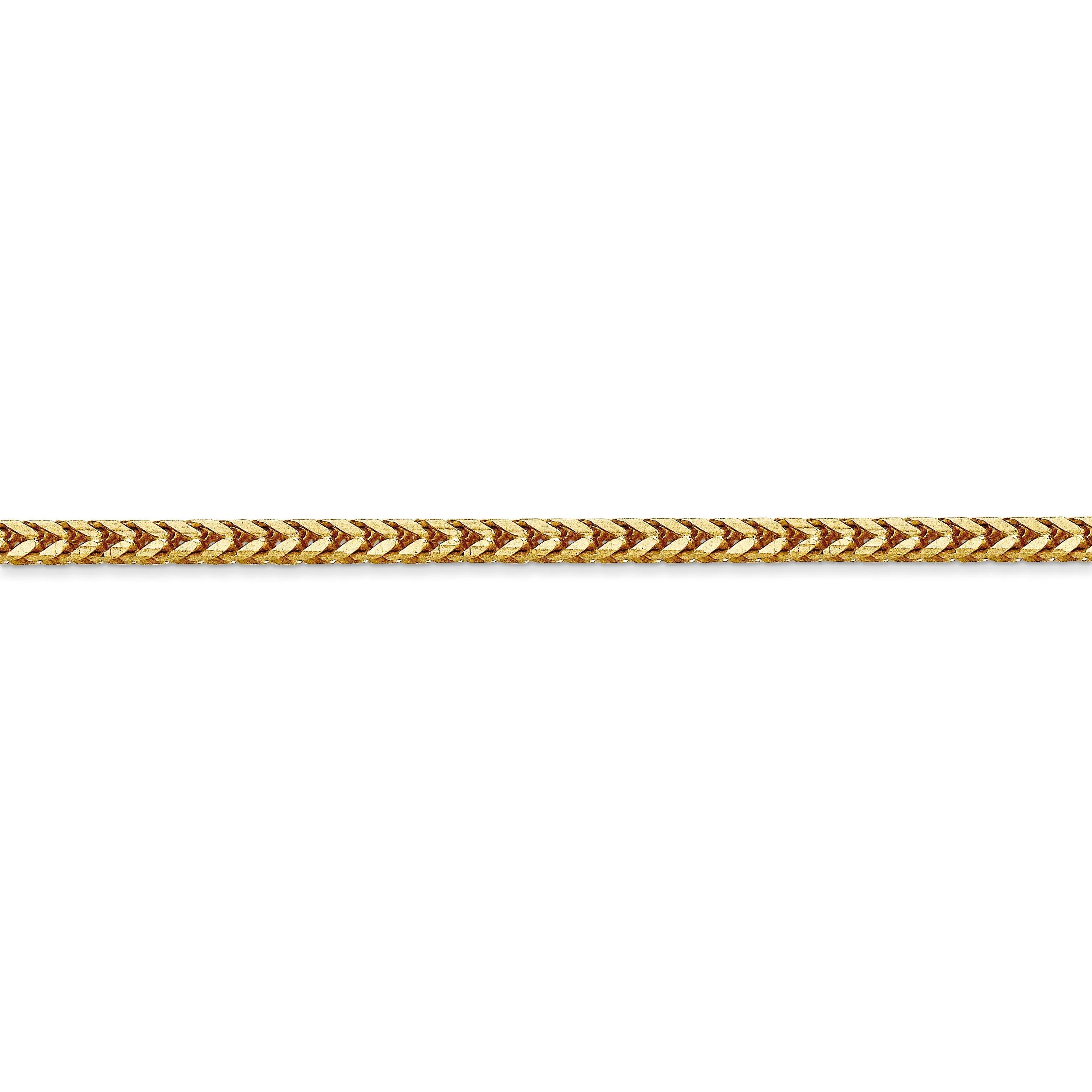 14k Yellow Gold Polished 2.50mm Franco Chain