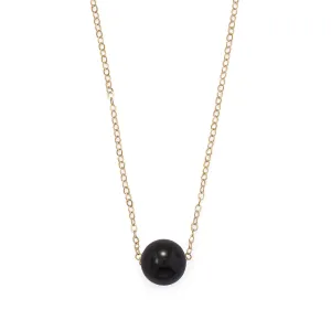16"   2" Gold Filled Black Onyx Necklace