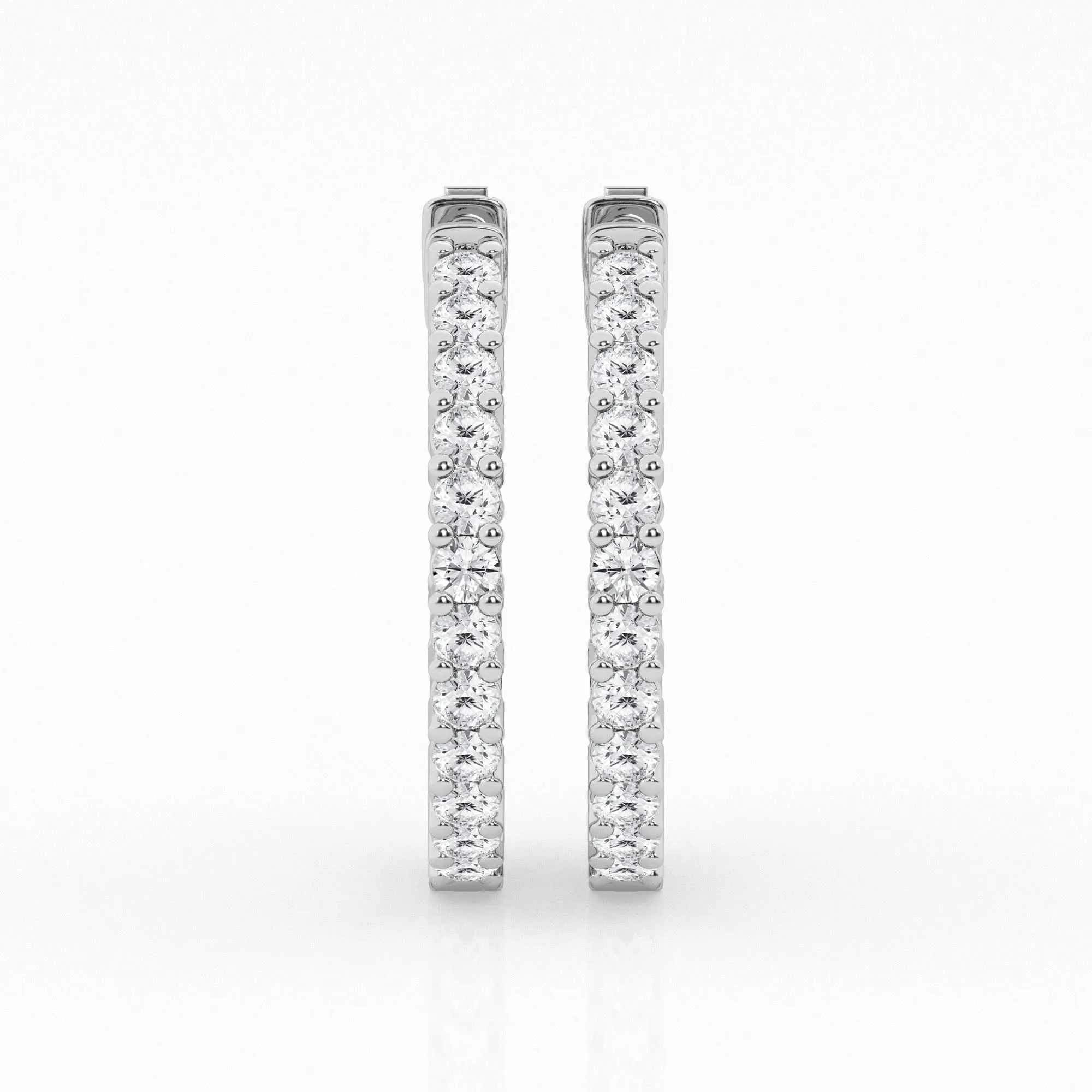 2.00 cttw Gorgeous Lab Diamond Hoop Earrings by Mercury Rings