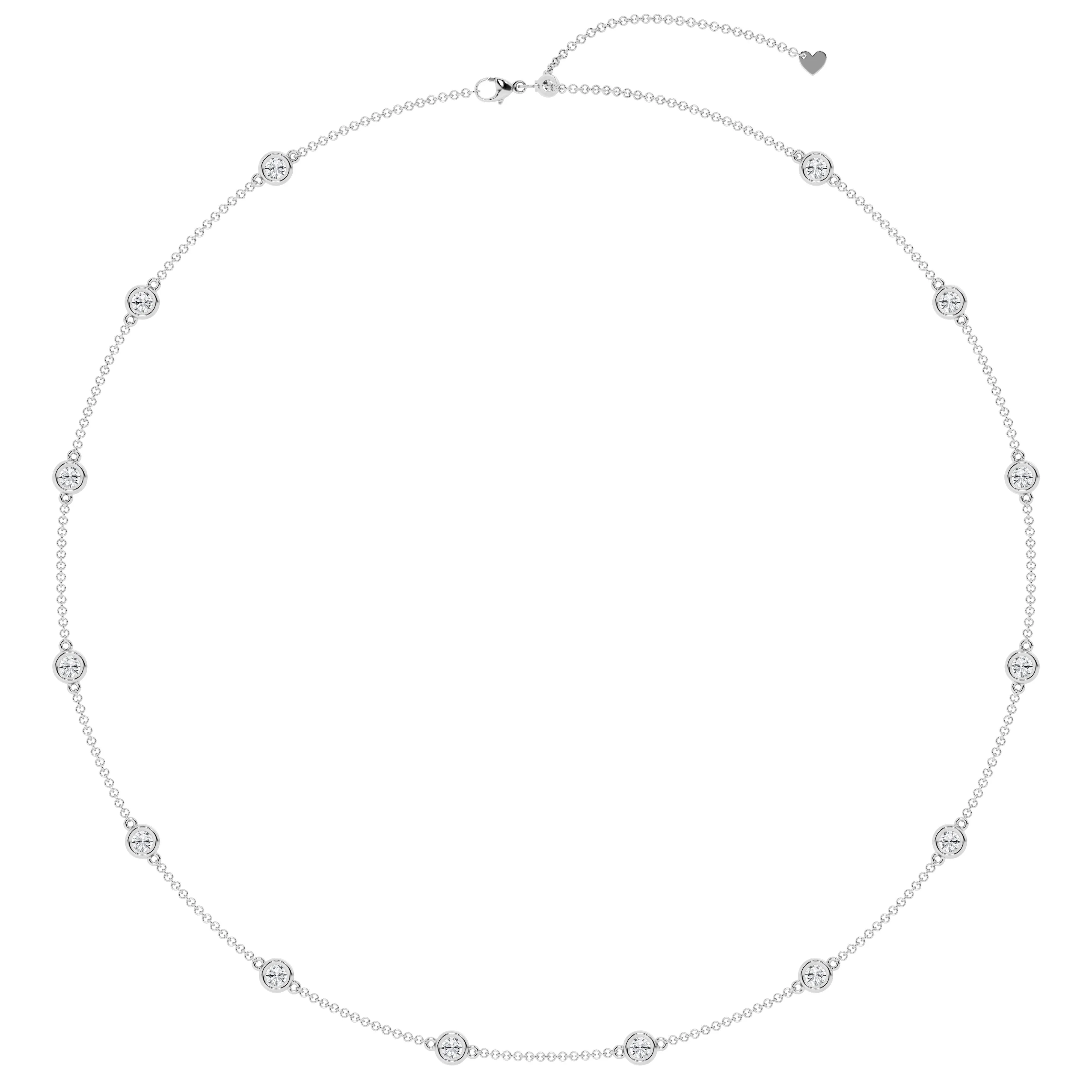 2.00 cttw Lab Diamond by the Yard Necklace set by Mercury Rings