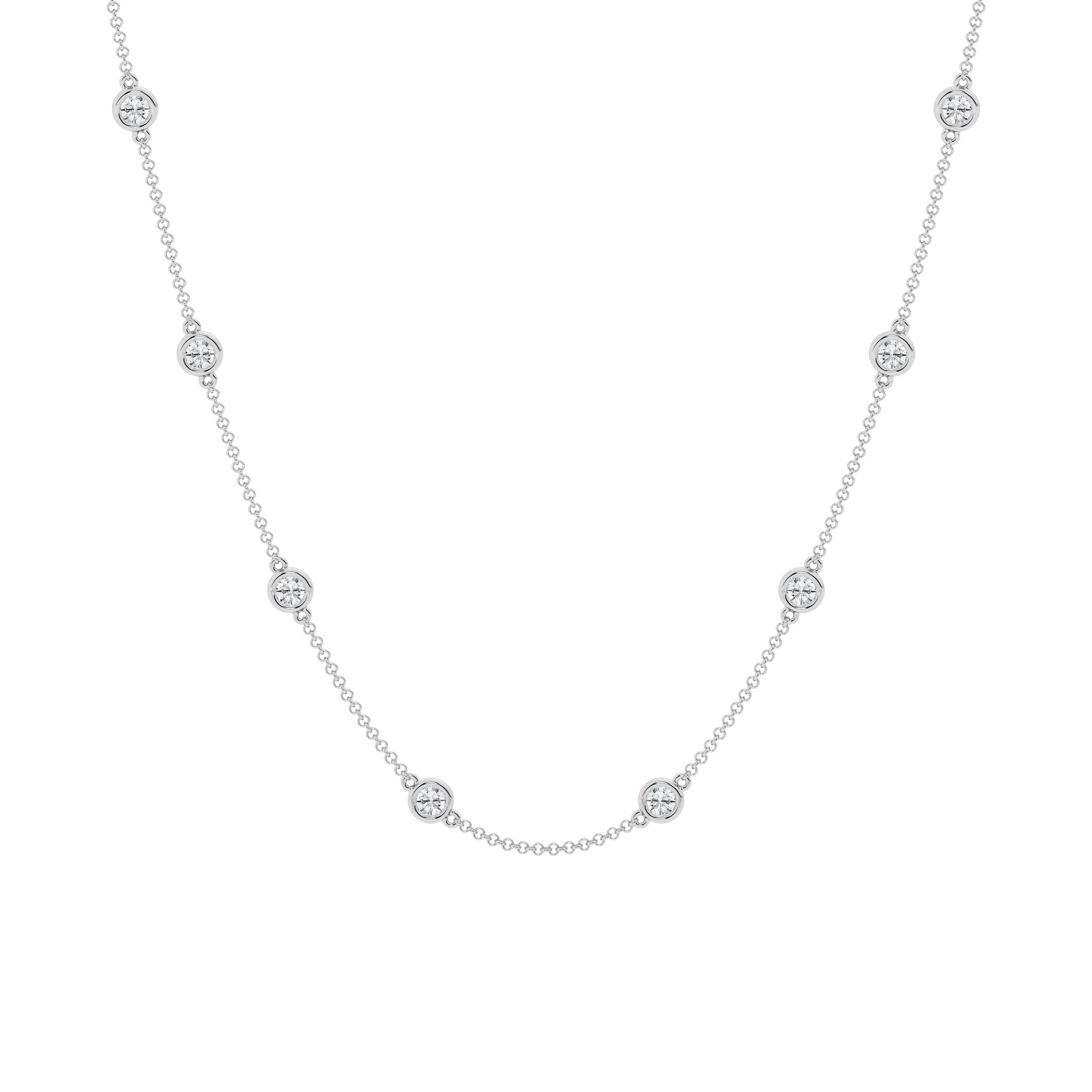 2.00 cttw Lab Diamond by the Yard Necklace set by Mercury Rings
