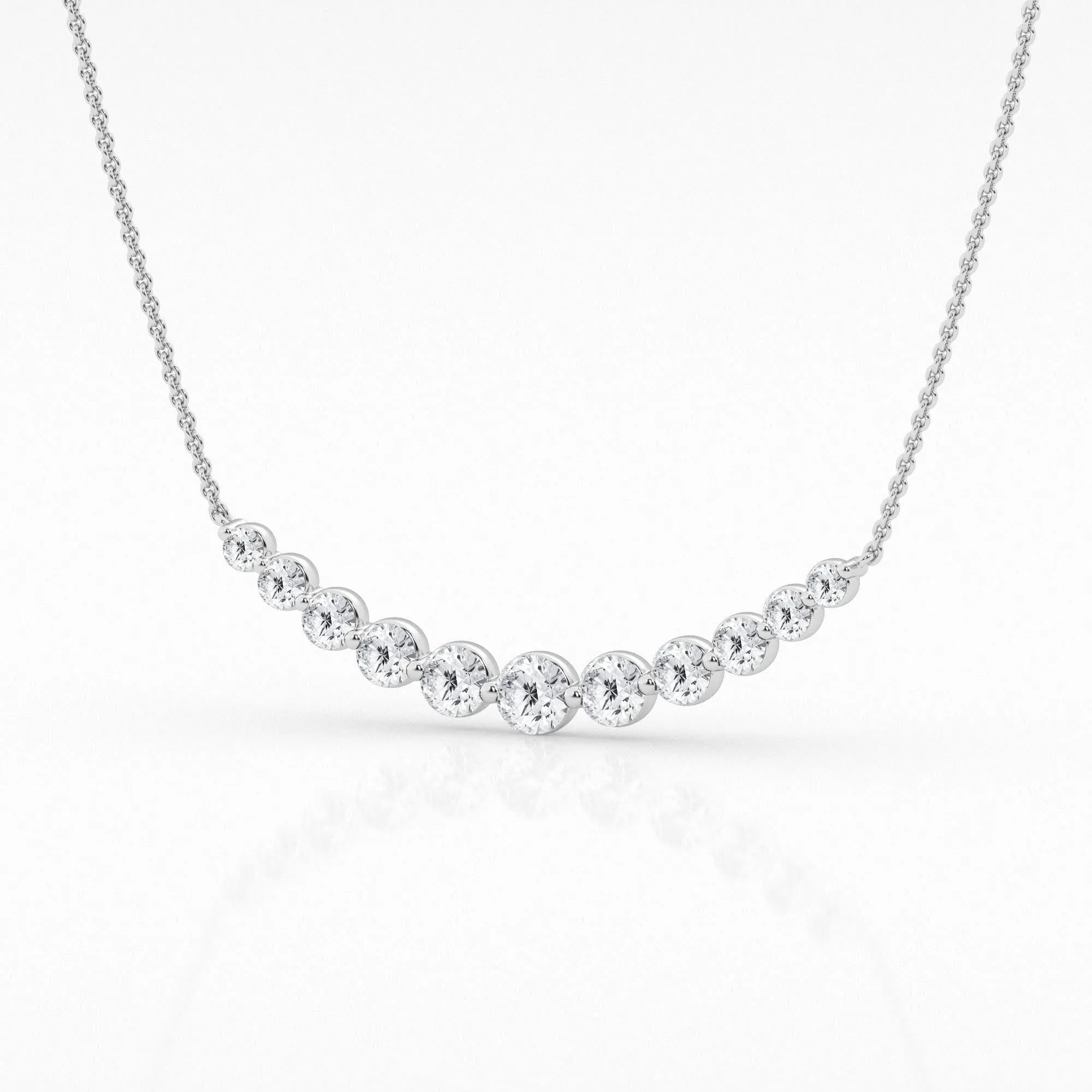 2.00 cttw Lab Diamond Smile Pendant by Mercury Rings