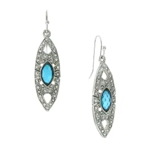 2028 Jewelry Art Deco Inspired Leaf Drop Earrings