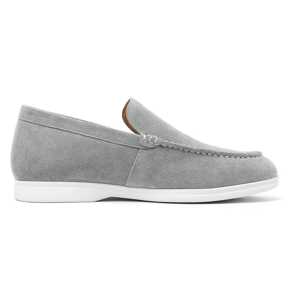 5 CM / 1.95 Inches CMR CHAMARIPA Men's Elevator Shoes - Suede Apron Toe Loafers