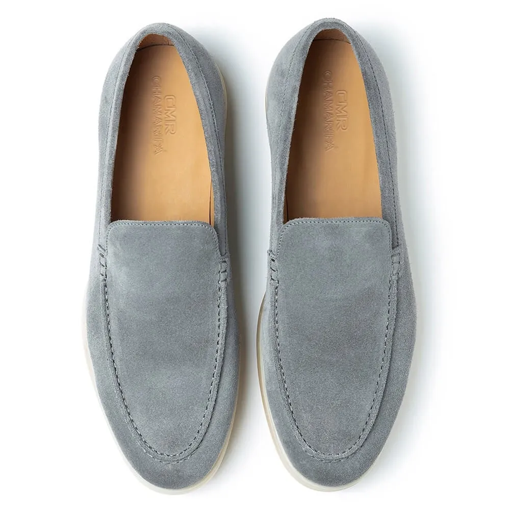 5 CM / 1.95 Inches CMR CHAMARIPA Men's Elevator Shoes - Suede Apron Toe Loafers