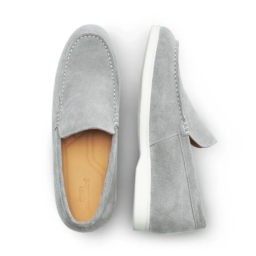 5 CM / 1.95 Inches CMR CHAMARIPA Men's Elevator Shoes - Suede Apron Toe Loafers