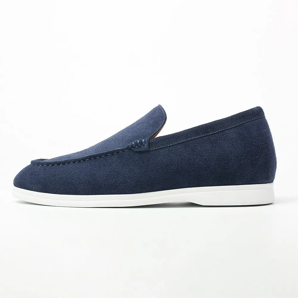 5 CM / 1.95 Inches CMR CHAMARIPA Men's Elevator Shoes - Suede Apron Toe Loafers