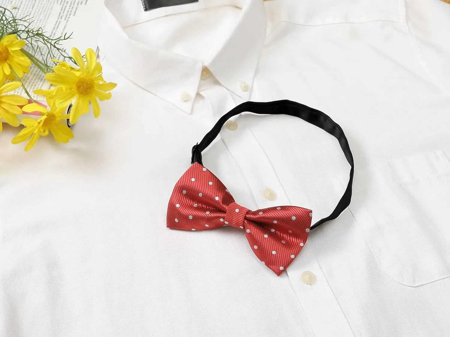 Allegra K Men's Pre-Tied Adjustable Polka Dots Neck Ties Tuxedo Work Party Prom Bowtie