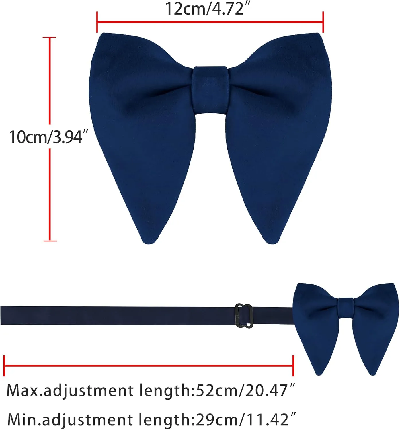 Allegra K Solid Pre-tied Bow Ties for Women Men Formal Party Prom Bowties Velvet