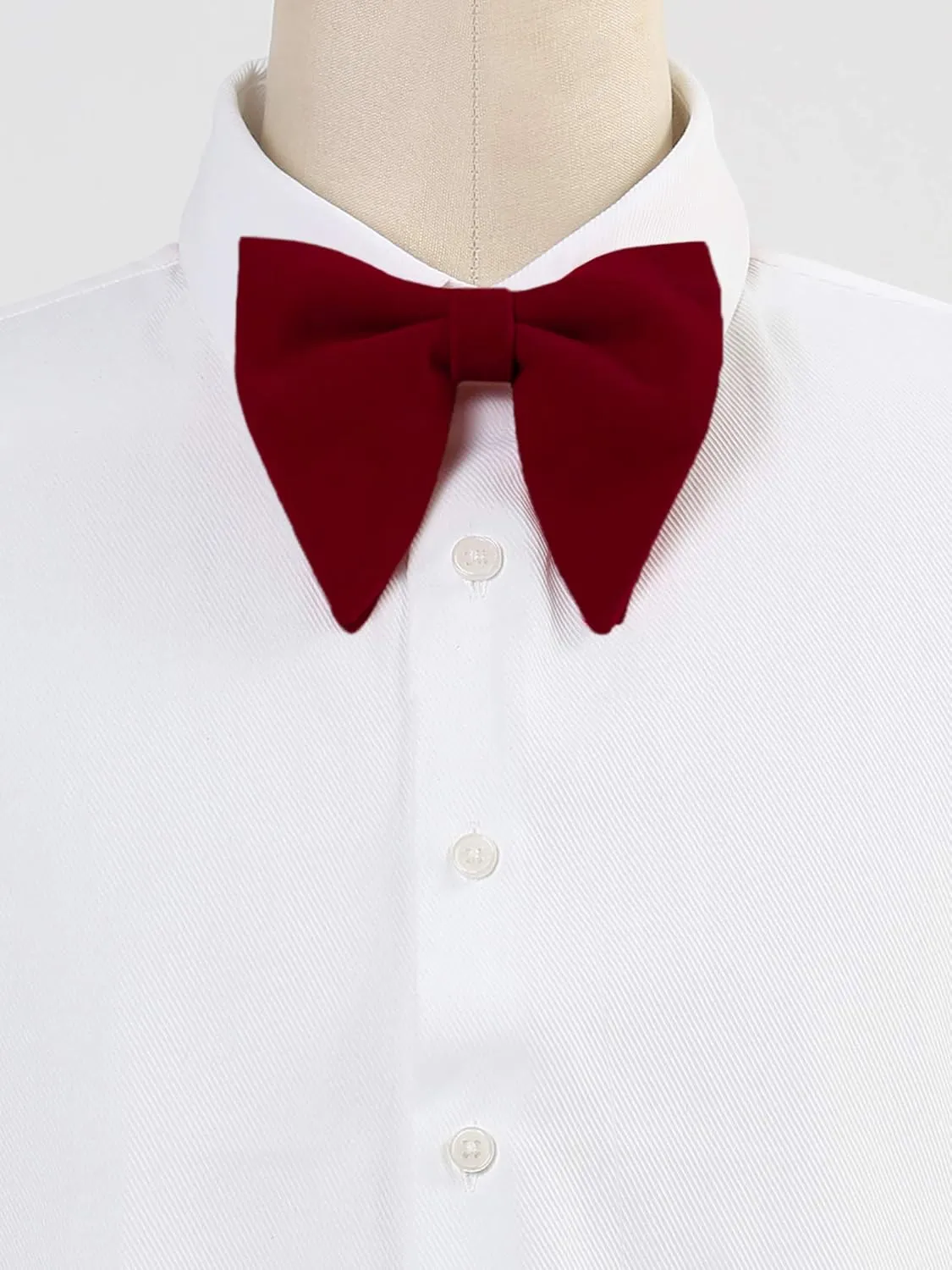 Allegra K Solid Pre-tied Bow Ties for Women Men Formal Party Prom Bowties Velvet