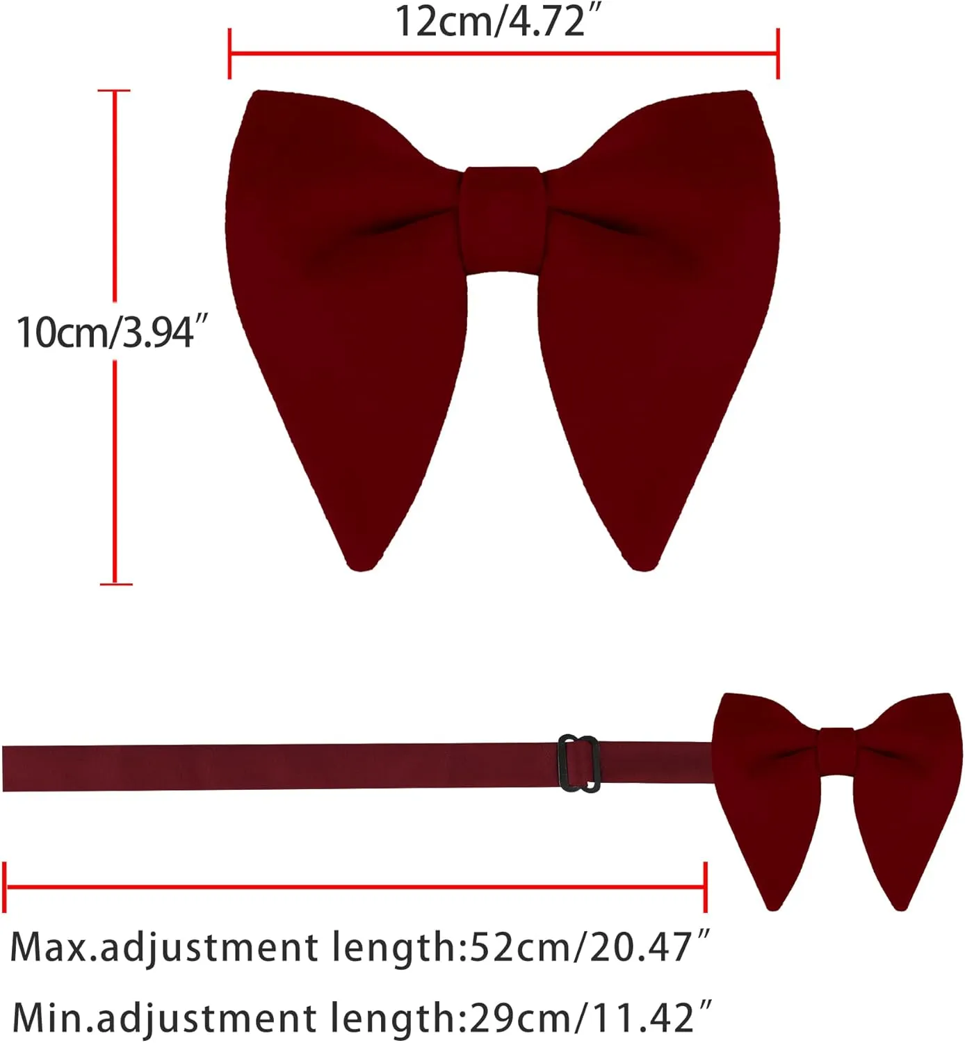 Allegra K Solid Pre-tied Bow Ties for Women Men Formal Party Prom Bowties Velvet