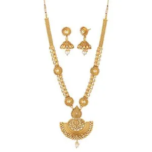 Apara South India Long Haram Mala with American Diamond and Pearl for Women