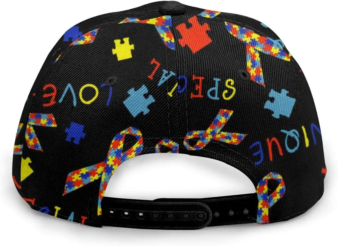Baseball Cap Men Women - Rainbow Tie Dye Adjustable 3D Printed Snapback Flat Bill Hip Hop Hat