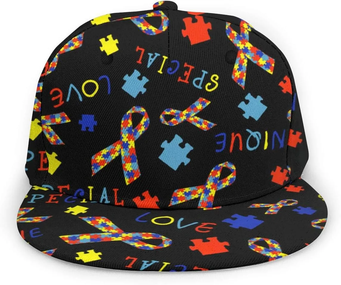 Baseball Cap Men Women - Rainbow Tie Dye Adjustable 3D Printed Snapback Flat Bill Hip Hop Hat