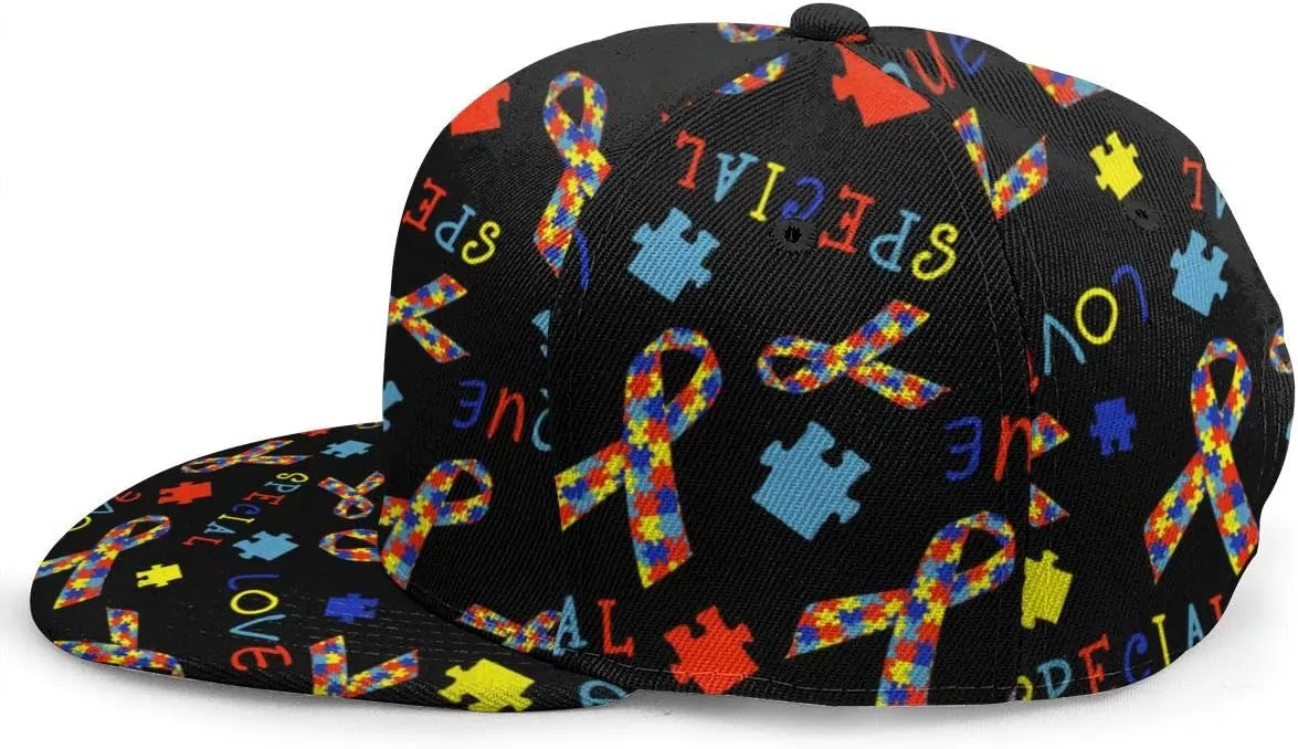 Baseball Cap Men Women - Rainbow Tie Dye Adjustable 3D Printed Snapback Flat Bill Hip Hop Hat