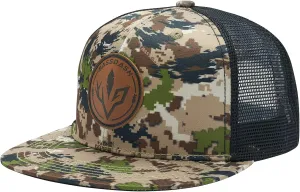 BASSDASH Flat Brim Trucker Cap Adjustable Snapback Hat Mesh Back for Men Women