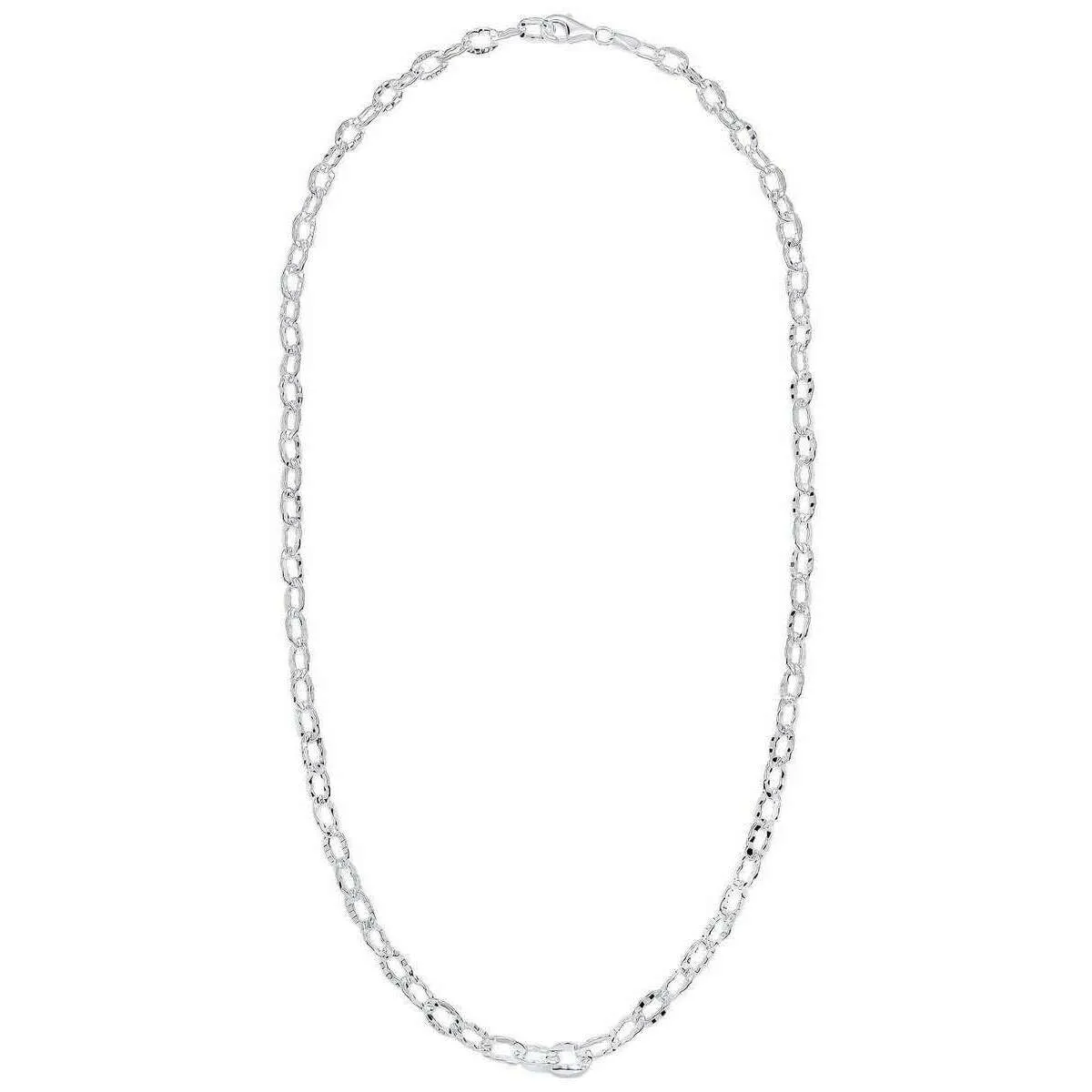 Beginnings Textured Anchor Chain Necklace - Silver