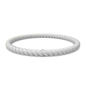 Braided Stackable Silicone Bracelet - Misty Grey