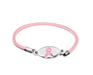 Breast Cancer Awareness Pink Ribbon Stretch Bracelets