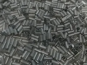 Brown Transparent Pipe / Bugle Glass Seed Beads