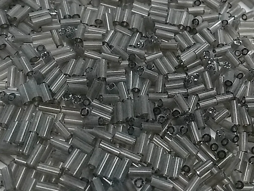 Brown Transparent Pipe / Bugle Glass Seed Beads