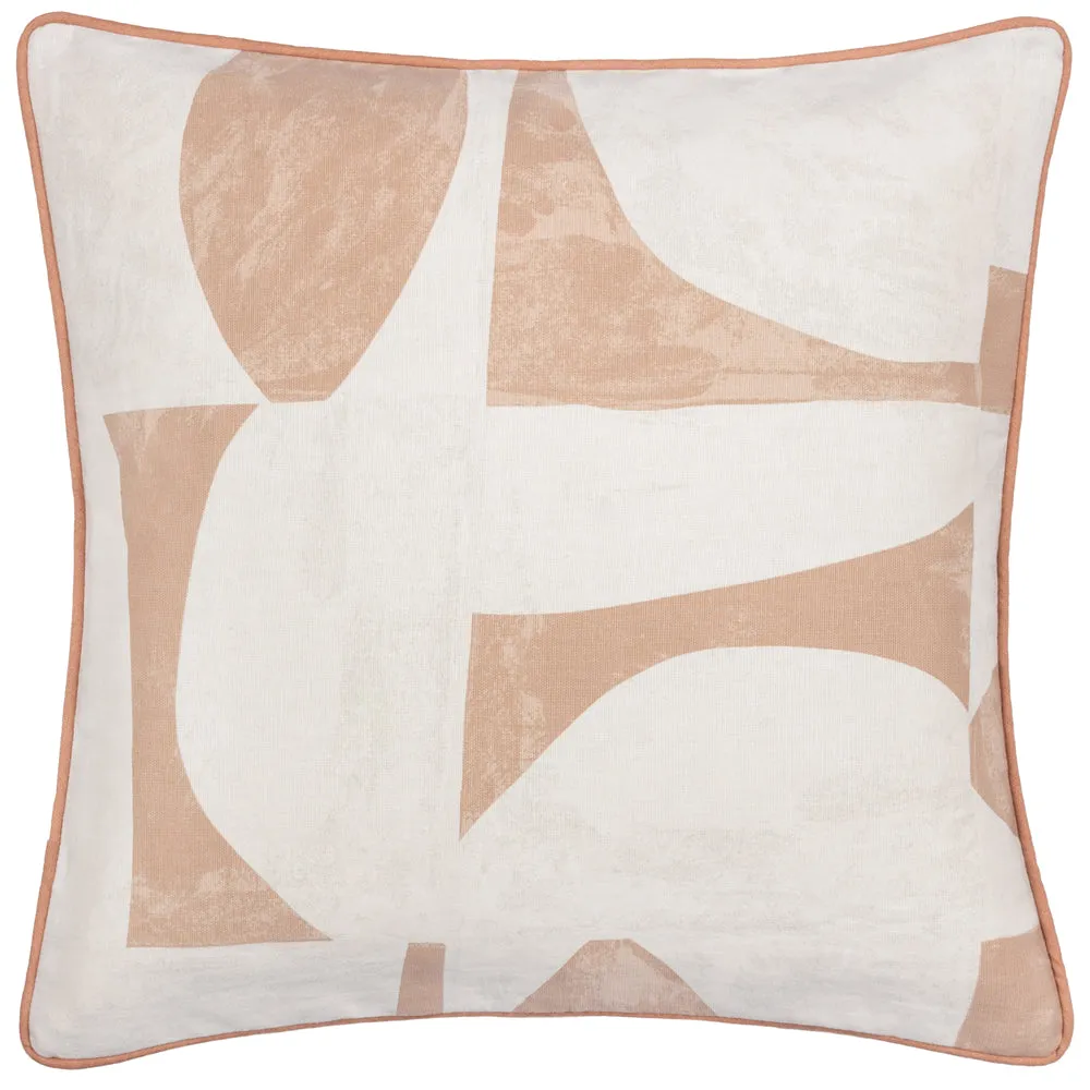 Carro Abstract Piped Cushion Clay
