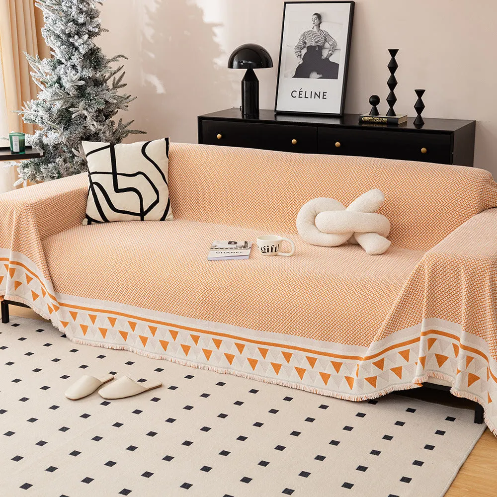 Chic Crosshatch Chenille Washable Sofa/Couch Cover