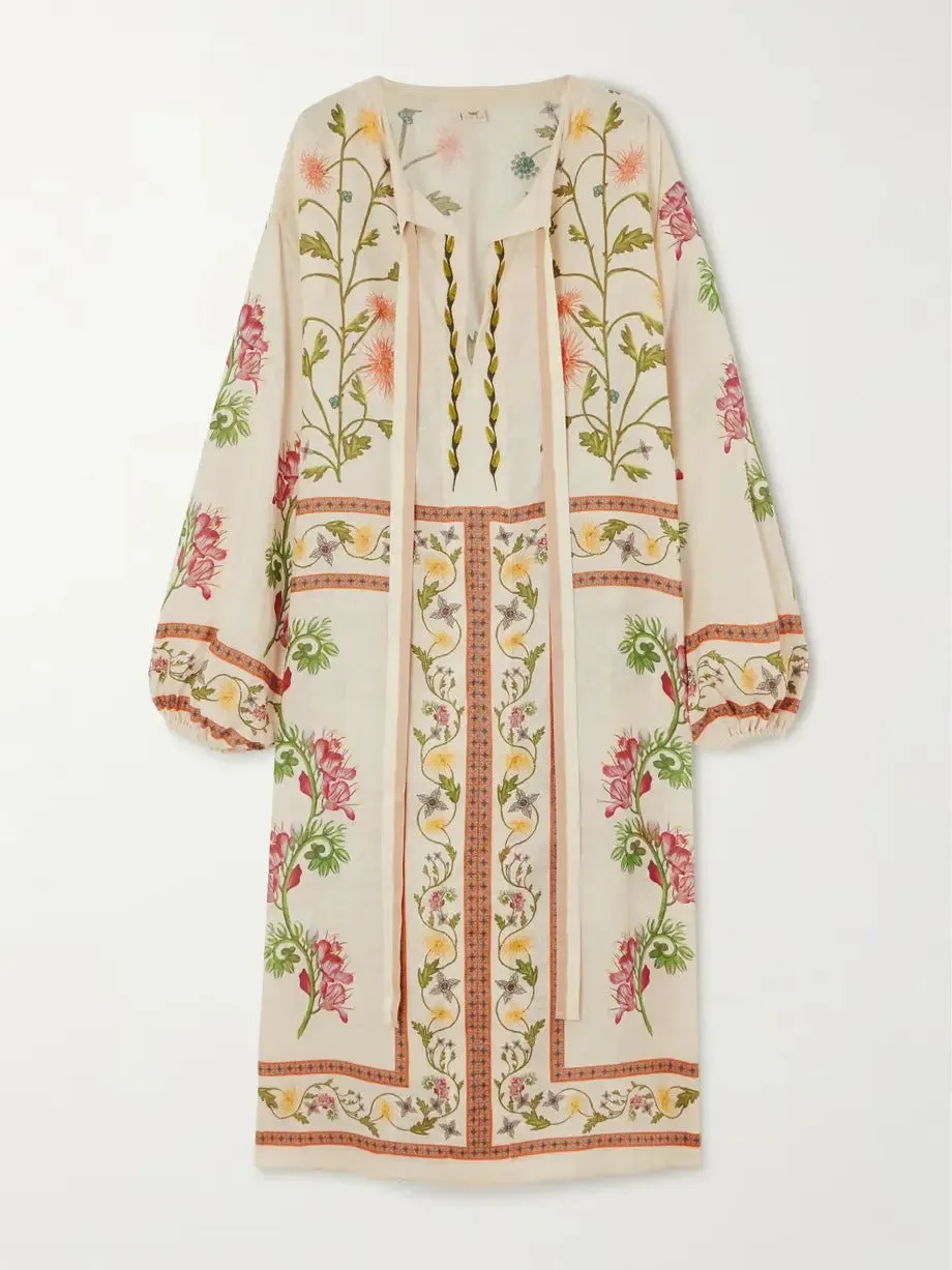 Cotton Floral Printed Kaftan