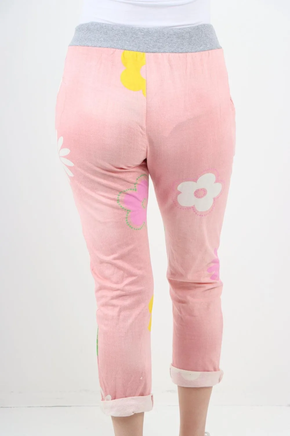 Ditsy Floral Printed Cotton Trousers