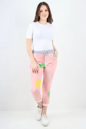 Ditsy Floral Printed Cotton Trousers