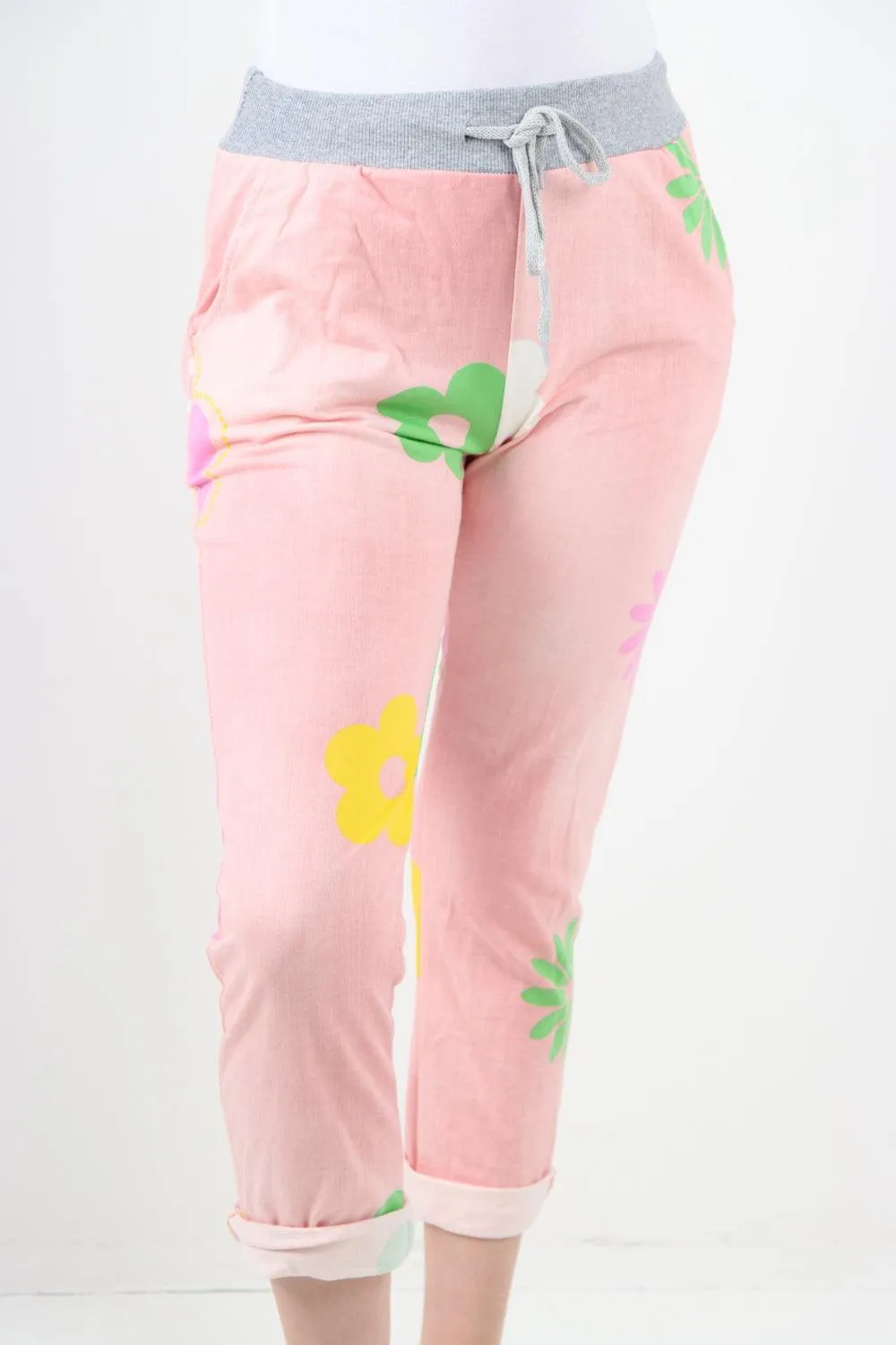 Ditsy Floral Printed Cotton Trousers