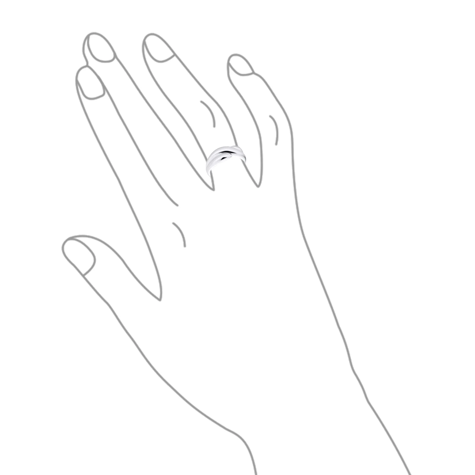 Dome Twisted Love Knot Infinity Band Silver Ring Sterling Criss Cross