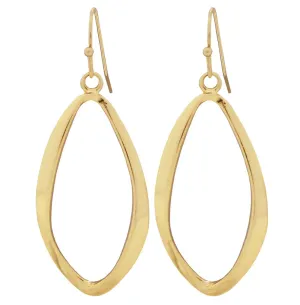 Ear Sense Earring F393, Gold Open Silouette