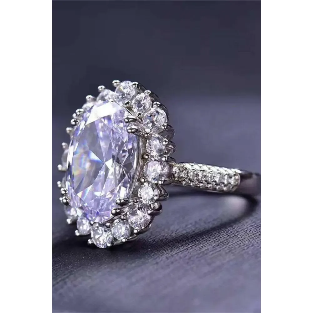 Elegant 8 Carat Moissanite Ring in 925 Silver for Luxury Fashion Women