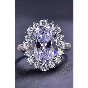 Elegant 8 Carat Moissanite Ring in 925 Silver for Luxury Fashion Women
