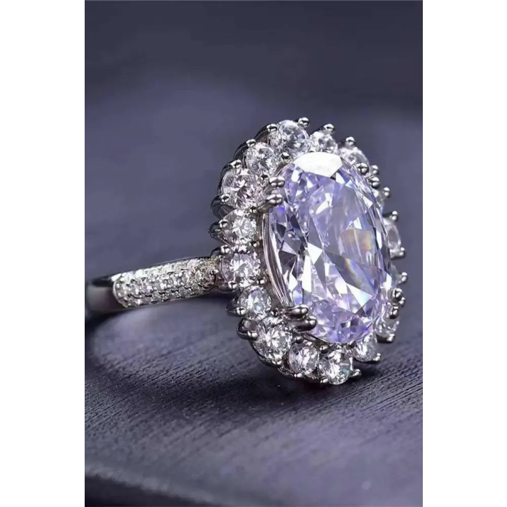 Elegant 8 Carat Moissanite Ring in 925 Silver for Luxury Fashion Women