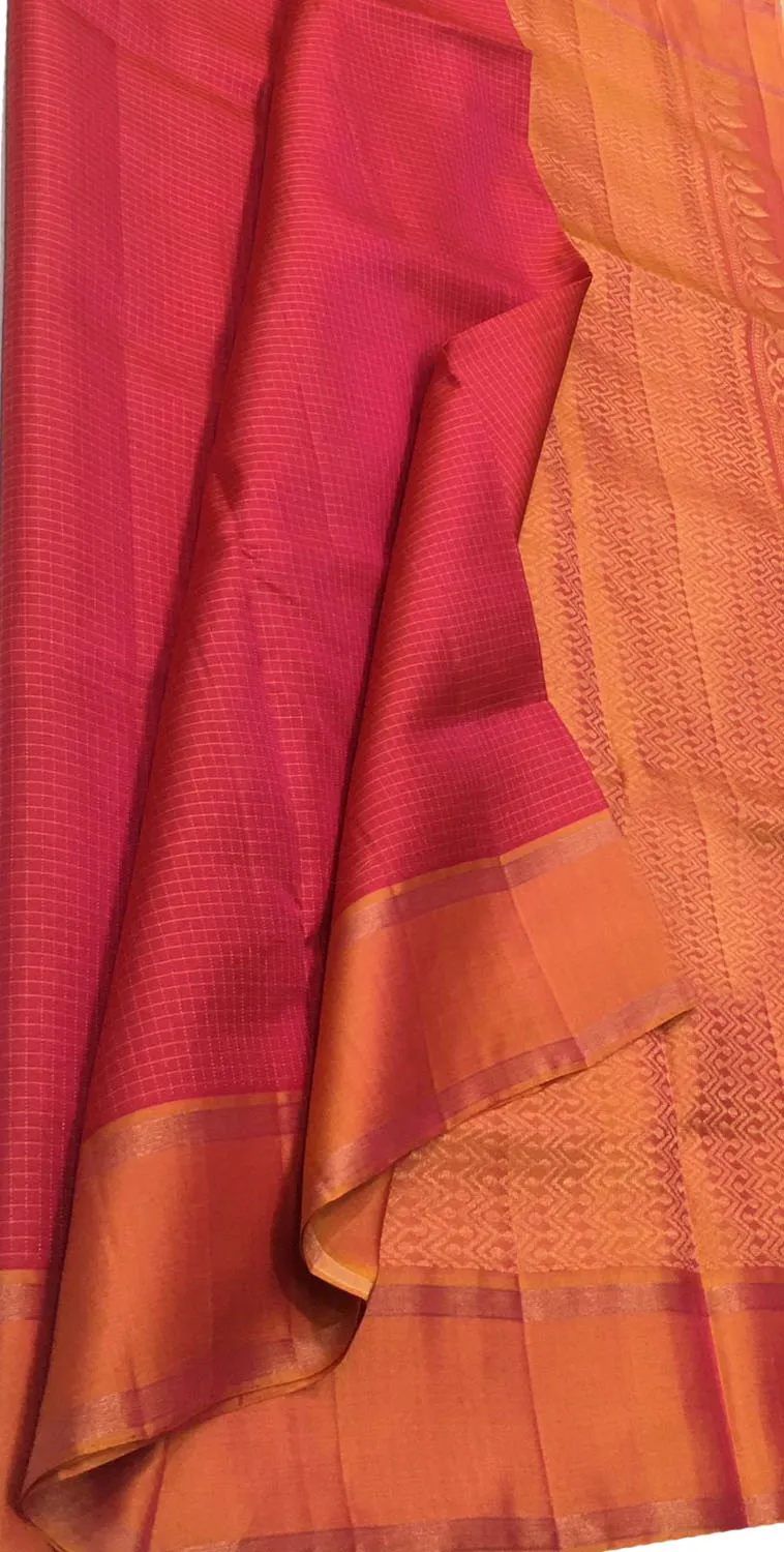 Exquisite Pink Kanjeevaram Pure Silk Saree - Handloom Beauty