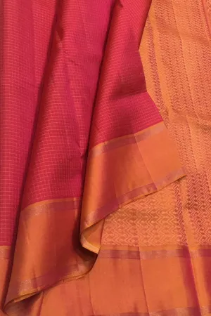 Exquisite Pink Kanjeevaram Pure Silk Saree - Handloom Beauty