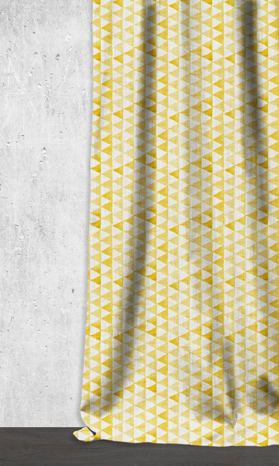 'Flower Fragrance' Custom Triagonal Shades (Eggshell White/ Yellow)