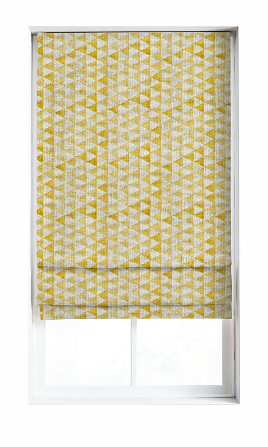 'Flower Fragrance' Custom Triagonal Shades (Eggshell White/ Yellow)