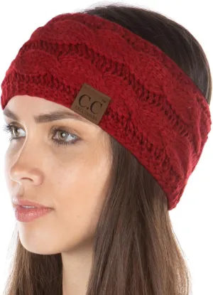 Funky Junque Women's Cozy Stretch Knit Headband Ear Warmer - Solid Colors, Confetti Knits, Crochet Styles
