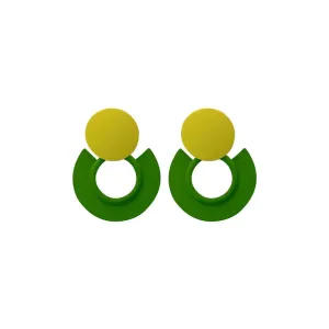 Geometric circular earrings for women
