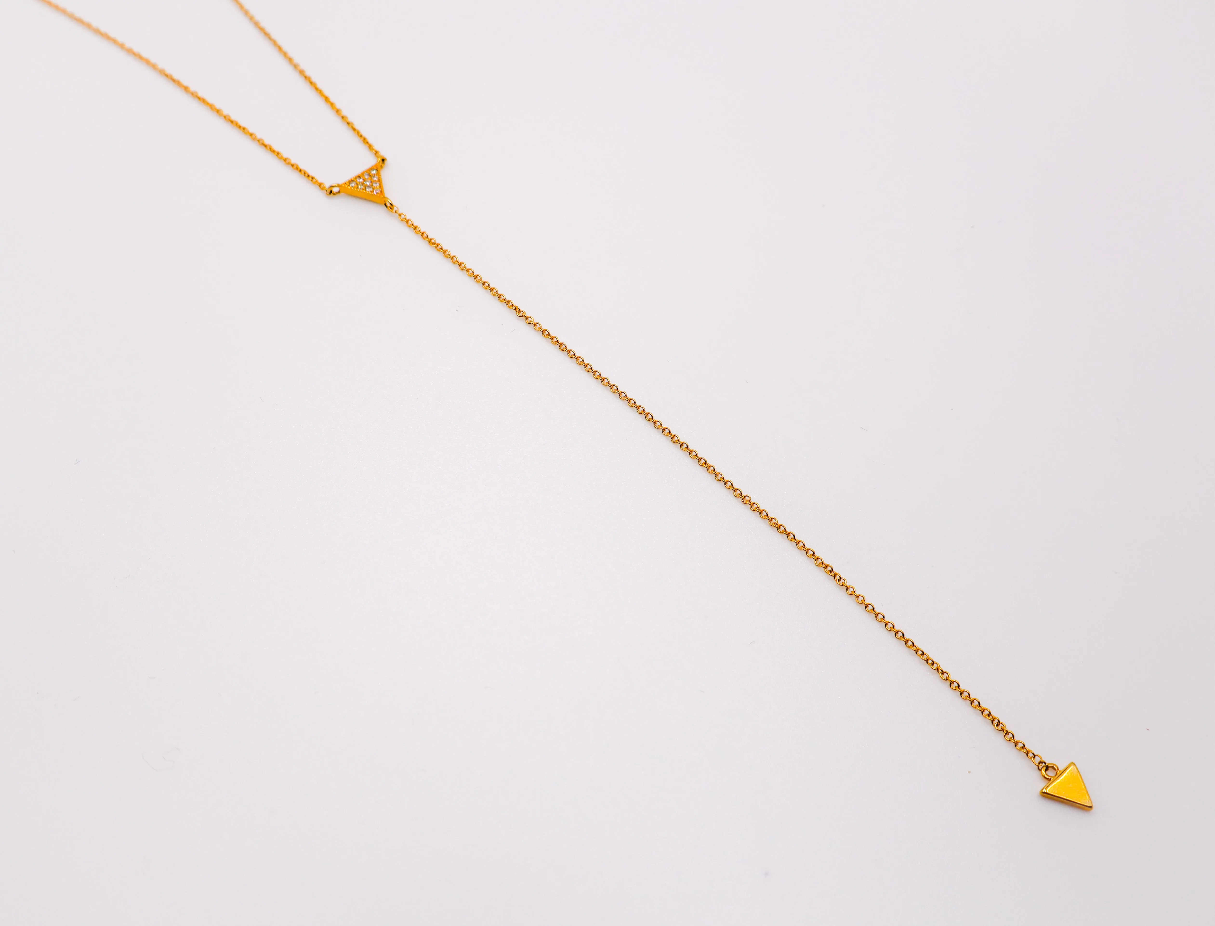 Gilded Triangle Delight Necklace